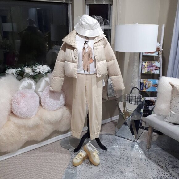 Serra by Joie Rucker Pants - NWT Serra creme brulee butter elastic waist cotton blend pants S